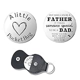 Sdopbinbin Dad Fathers Day Gift for Dad from Son Daughter Kids, Dada Pocket Hug Token for Father Birthday Gift for Papa Dads Father Father's Day Gifts for Daddy Coin Keychain for Dads Thank You Gifts