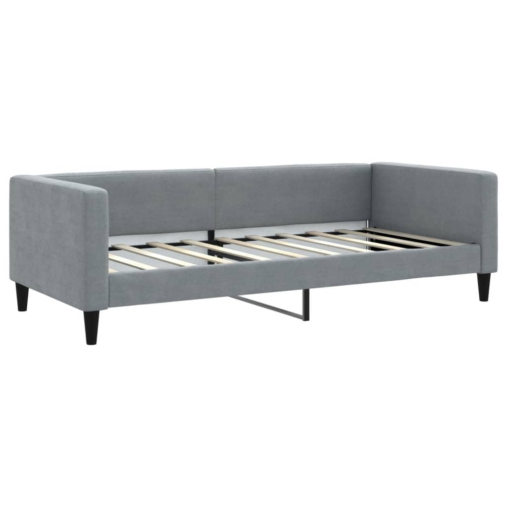 Brokky 353993 Letto da Giorno Grigio Chiaro 90x190 cm in Tessuto Divano Letto,Giroletto, Singolo, Matrimoniale, Moderna