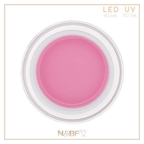 N&BF UV+LED 1-Phasen-Gel Comfort Line Rose | 15ml hochwertiges Profi 3-in1 Gel | Professionelles Allrounder Nagelgel für Grundierung, Aufbau und Versiegelung | Made in Germany – Bild 3