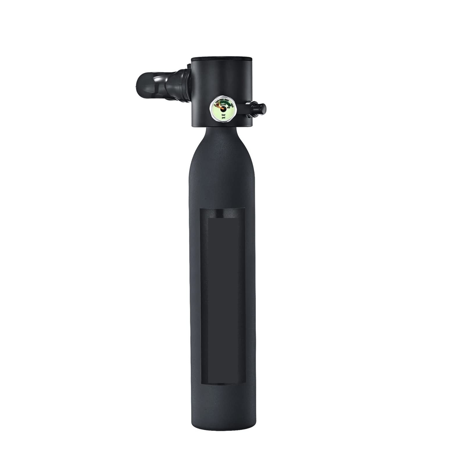 Portable Dive Cylinder, Portable Underwater Emergency Spare Gas Cylinder Equipped with A Full Set of Diving Breathing Apparatus(Black0.5L Respirator)