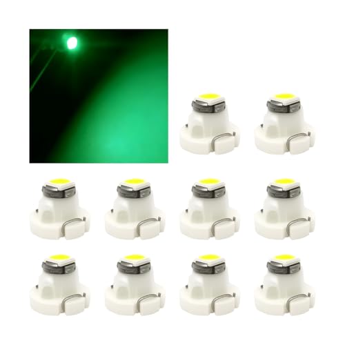 Juego 10 Bombillas LED Automotriz T3 Verde Universal