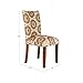 HomePop Parsons Upholstered Accent Dining Chair, Set of 2, Orange Suzani