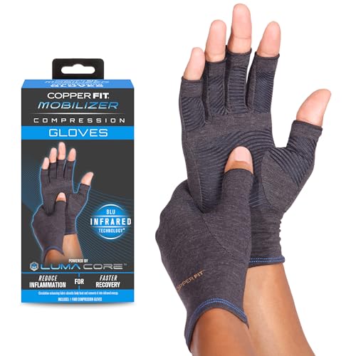 Copper Fit Mobilizer Hand Compression Gloves: Arthritis, Joint Swelling, Tendonitis, Sport - For Men...