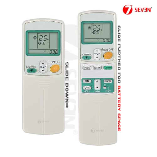 Image of 7SEVEN Compatible with Daikin AC Remote Control Model 92C Suitable for Split and Window 1 1.5 2 Ton Air Conditioner Remote - Match Keys Exactly to Replicate Genuine Remote Function