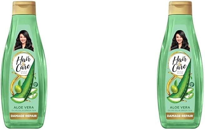 Hair & Care Damage Repair Non-Sticky Hair Oil with Aloe Vera, Olive Oil & Green Tea, 500 ml (Pack of 2)