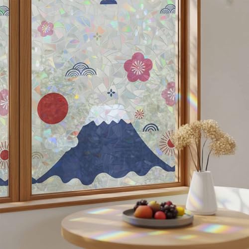 Vinilo decorativo para ventana con efecto arcoíris y privacidad miniatura 1