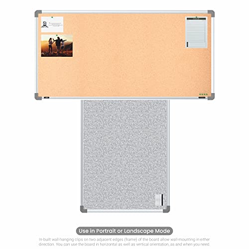 Image of Scholar Art Metis 2x4 Feet Cork Board for Study Table & Kids Room | High Strength Natural Cork + High Density Soft Board for Pinning Photos, Sticky Notes & Reminders