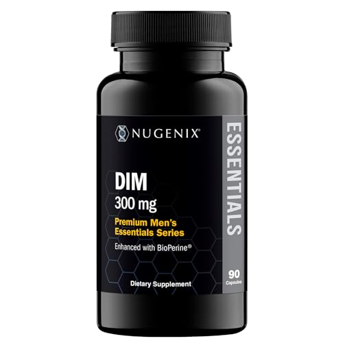 Nugenix Essentials DIM Supplement 305 mg Diindolylmethane & BioPerine for Hormone Balance, 90 Capsules