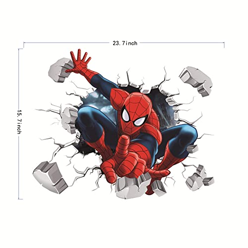 Aoligl Superhero Spider-Man Wall Stickers Avengers Wall Decals Diy Removable Pvc Wall Stickers For Boys Bedroom Living (Size 15.7 * 23.7 Inch) #TOP4