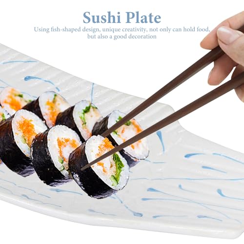 Plato Cerámico en Forma de Pez para Sushi miniatura 3
