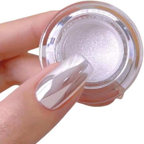 Pretty Diva White Chrome Nails Powder - 0.3g Super Glossy Mirror ...