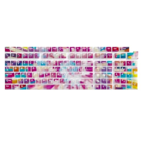 Capuchons de touches translucides multicolores à texture lisse pour clavier mécanique - 7