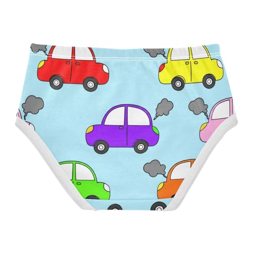 Fun Toddler Girls Underwear 2t Cotton Panties for Girl Cute Colorful Cartoon Cars Light Blue Underpants Briefs2