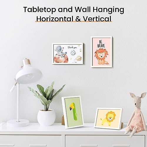 Image of upsimples 4x6 Picture Frame Glass, Thin Border, White Photo Frames, 3 Pack | Cute Picture Frames, Fit 4 x 6 Photos for Family, Baby, Wall and Tabletop Display, Home Decor for Mother's Day, Christmas
