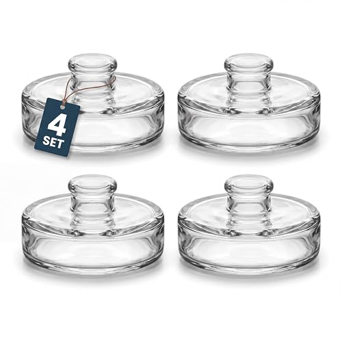 HOMELYN 4er Set Fermentiergewichte (7cm) I Glasgewichte zum Fermentieren I Für ideales Fermentieren von Sauerkraut Kimchi & Co.