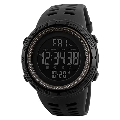 Shocknshop Sports Multifunctional Digital Black Dial Mens Boys Watch -SKM01