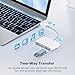 SUNTRSI USB C to USB Camera Adapter, SD Card Reader for iPhone 15/16 Series with Dual Card Slots & USB Port, Plug and Play