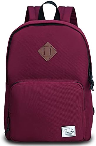 VASCHY Unisex School Backpack, Teenager School Backpack Ultralight Portable Backpack 15.6 Inches for Teenagers Adults Water Resistant College Backpack