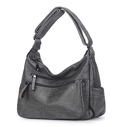 Artwell Fashion Crossbody Bag For Women Shoulder Bag Soft PU Leather Handbags Purses Multi Pocket Hobo Tote Bag