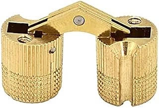 BE-TOOL Hinge, 18mm Brass Invisible Hinge Pure Copper Hidden Concealed Hinge for DIY Jewelry Box,Gift Box, Worktops(4Pcs/Pack)