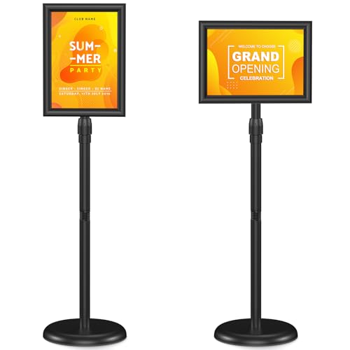 Depsylqz Höhenverstellbar Edelstahl A4 Plakatständer A4 Verstellbarer Stehender Schildhalter