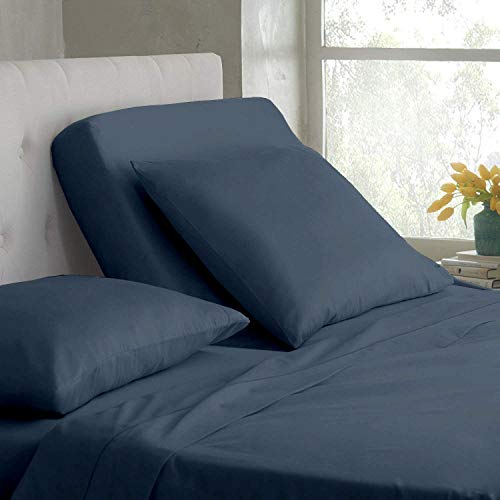 Flash Deals - 50% OFF 800 Thread Count - 100% Egyptian Cotton, Split Head Flex Sheet Set for Adjustable Bed 32" Split at The Top - 20" Deep Pocket Bed Sheets Set (Split Head California King- 32" Split, Mediterranean Blue)