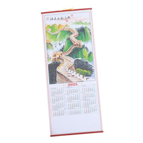 Happyyami 年蛇年?藤掛け軸カレンダー 卓上にも壁掛けにも 月間プランニング用スリムスケジュール帳 軽量コンパクトで書き込みやすい家 オ