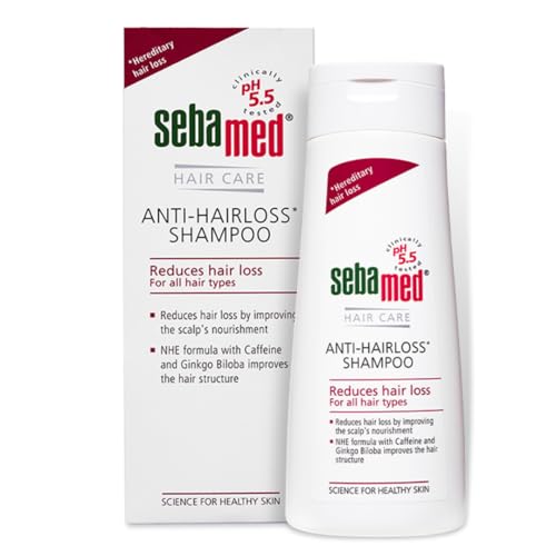 Sebamed Anti Hairloss Shampoo 200 ml|pH 5.5|Reduces Hairloss|Caffeine & Gingko Biloba| Hairfall| men & women |phthalates SLS and parabens free l Soap free l Toxin free l Clinically proven l