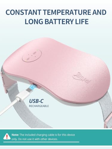 Image of Slimpal Heating Pad for Period Cramps, Portable Cordless Electric Heating Pad for Menstrual Pain Relief, Stocking Stuffers, Rechargeable Wearable Heat Pad for Her Women Girl Wife, Pink