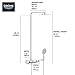 GROHE 26379000 Smart Control Shower System with Exposed Thermostat for Wall Mounting, Starlight Chrome