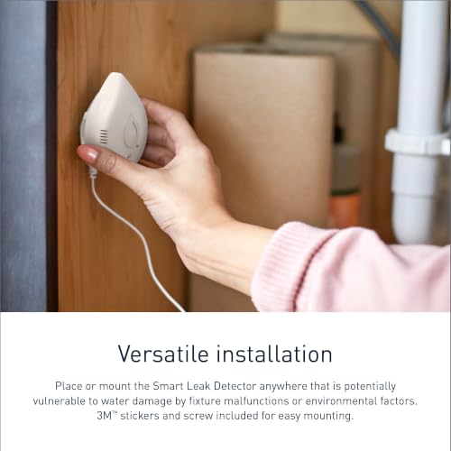 Image of Moen Flo Smart Water Leak Detector, Drip or Flood Sensor Alarm for Home, 1-Pack, White, 920-004