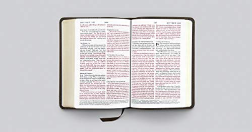 Image of ESV Large Print Compact Bible, Red Letter (Buffalo Leather, Deep Brown): Holy Bible, English Standard Version