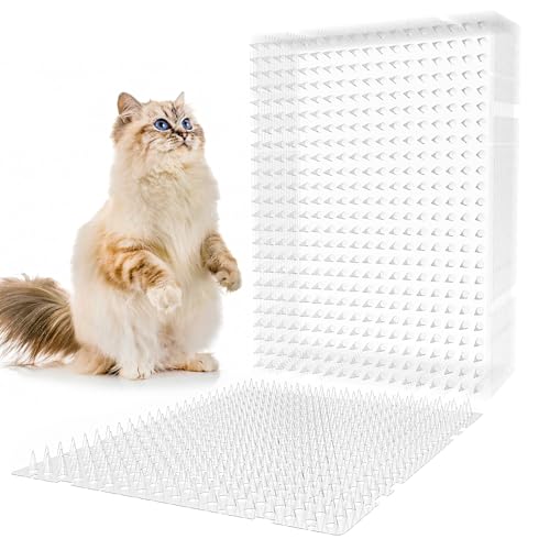 Kyrieval Tappetino Repellente per Gatti 16 Pezzi – Repellente per Gatti Durevole per Uso Interno ed Esterno per Giardini, aiuole e balconi