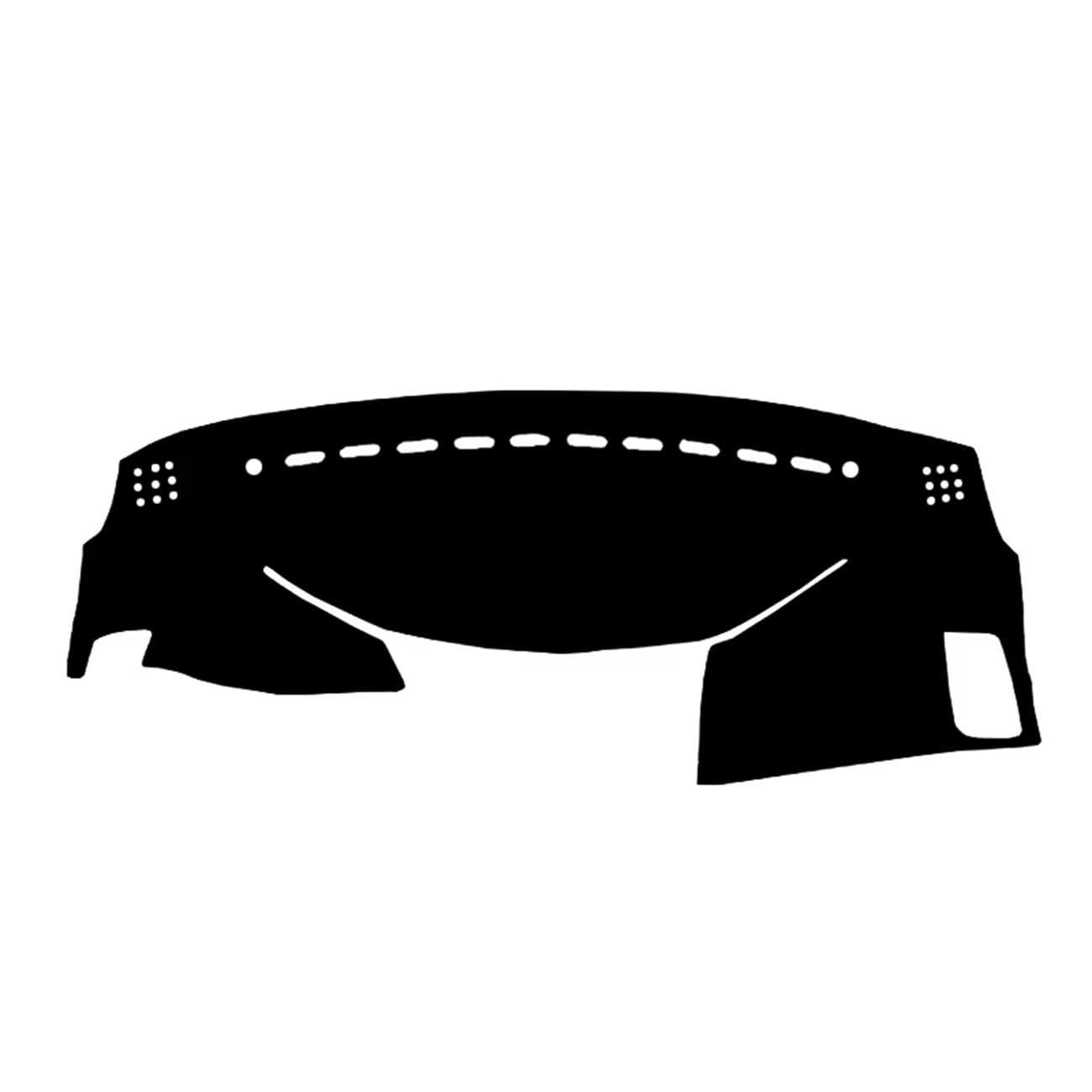 SSDDTJHXW Dash Cover Mat for SsangYong Rodius 2007-2018,Sun Protection Anti-Glare Non-Slip Dashboard Cover Mat,Black