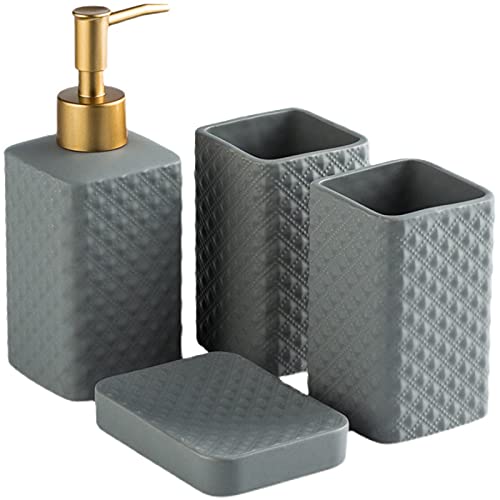 Juego de baño de cerámica para eliminar el desorden del lavabo