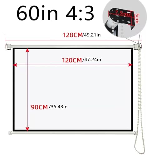 Pantalla Manual Nilza 40in 4:3 Para Proyector HD miniatura 5