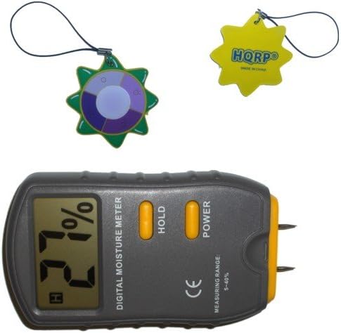 HQRP 2-Pin JT-2G Scanner and Probe Moisture Wood Meter and Home Inspection Tools plus HQRP Sun Meter