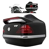 ALMULOO Motorcycle Luggage Trunk W/Tail Light Compatible with Harley Davidson Honda...