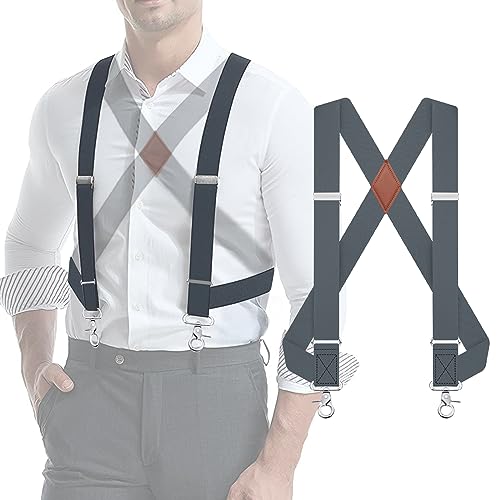 Image of Suspenders for Men Suspenders for Jeans Heavy Duty Big and Tall