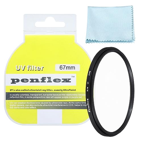 PATIKIL 67mm Filtre, 1 pcs Protection Filtre Slim UV-Protection Caméra Objectif Filtre Aluminium Optique Caméra Accessoire Cristal Clair Photos pour 67mm Appareil Photo Objectif
