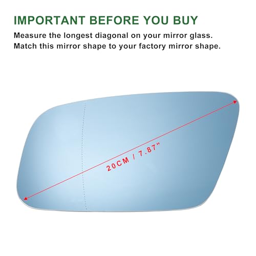 Plus d'angle mort avec le verre rétroviseur chauffé gauche Audi A3