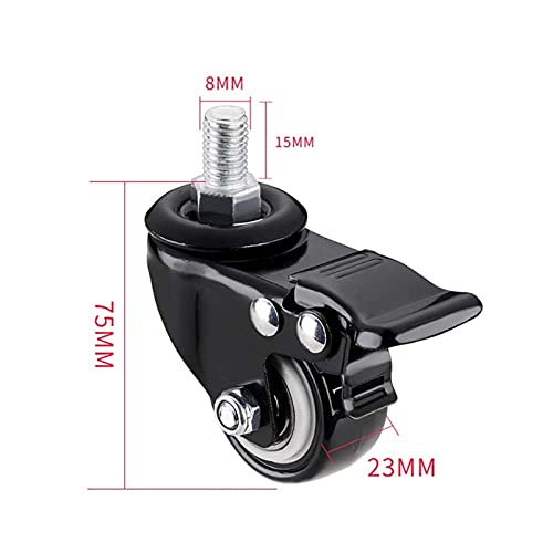 4 Pezzi Ruote piroettanti/Ruote in PU Stelo