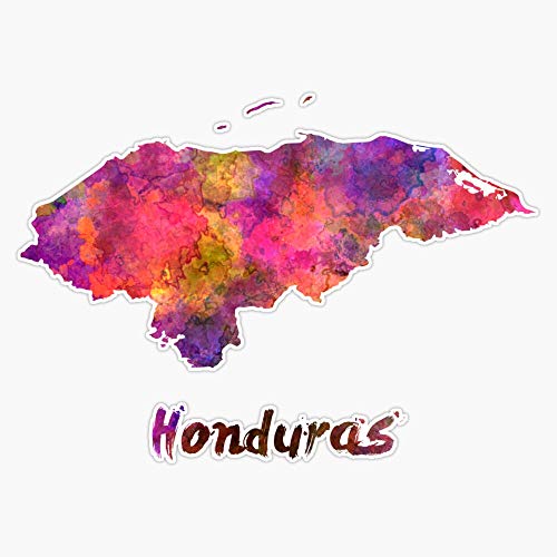 Honduras in watercolor Decal Vinyl Bumper Sticker 5