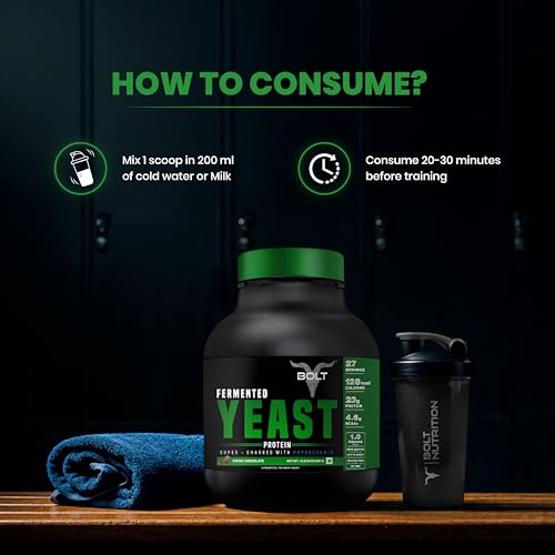 Image of Bolt Fermented Yeast Protein 2 LB | 23g Protein |Swiss Chocolate | Fast Absorption Vegan Protein Powder | Gut Friendly | Muscle Recovery | PDCAAS of 1