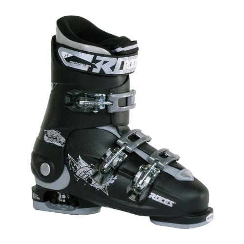 ROCES Idea Up Adjustable Ski Boots Black-Silver Size 22.5-25.5