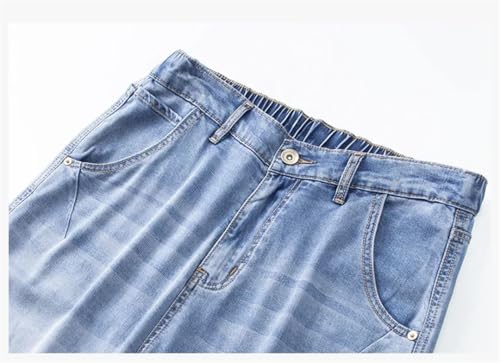 Men Thin Jeans Vintage Soft Breathable Straight Trousers Casual Loose Denim Pants4