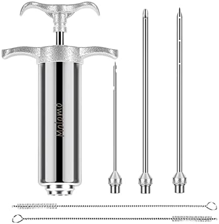Amazon.com: Njek Stainless Steel Meat Flavor Injector Kit, 2-oz Large ...