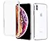 Casetego Compatible iPhone Xs Max Case,360 Full Body Two Piece Slim Crystal Transparent Case with Built-in Screen Protector for Apple iPhone Xs Max 6.5",Clear