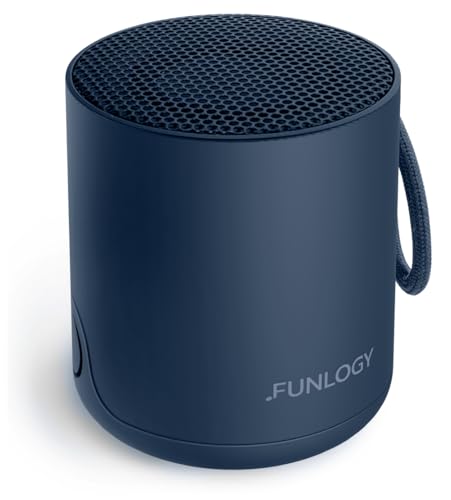 Image of FUNLOGY Portable Mini2 Bluetooth Speaker, Wireless Portable Speaker with Deep Bass, IPX7 Waterproof, TWS Stereo Pairing, Built-in Mic, Small Speaker for Shower, Outdoor, Travel, Blue