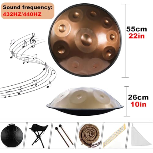 Handpan Drum 22" 10 Notas Oro 440Hz miniatura 6